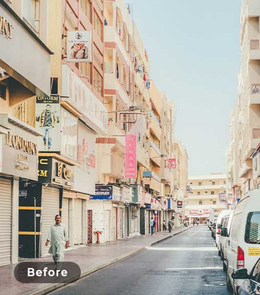 the original image by using imgcleaner to remove people from an image